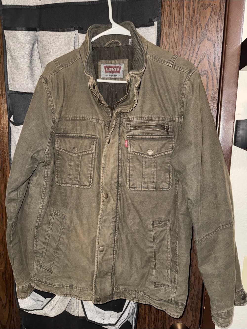 Levi's Men's Olive Brown Military Field Jacket